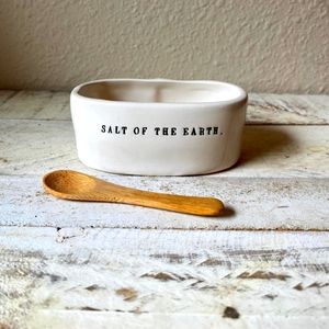 Rae Dunn Salt Pot with Spoon